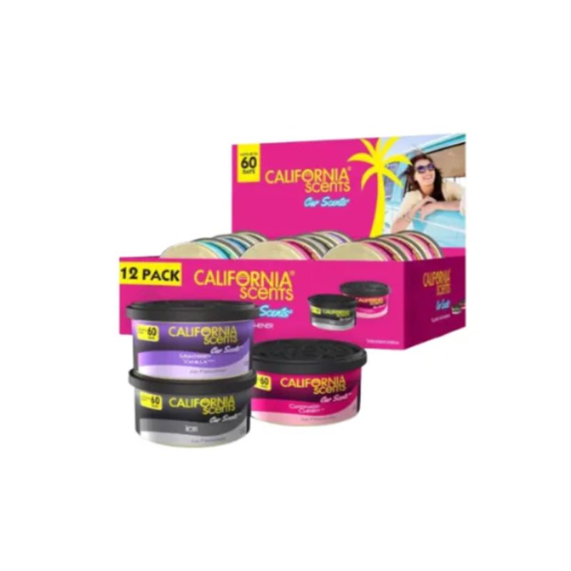 GENERICO - PACK  4 DE AROMATZATIZANTE  CALIFORNIA  ACENTS  CAR AUTOMOTRIZ