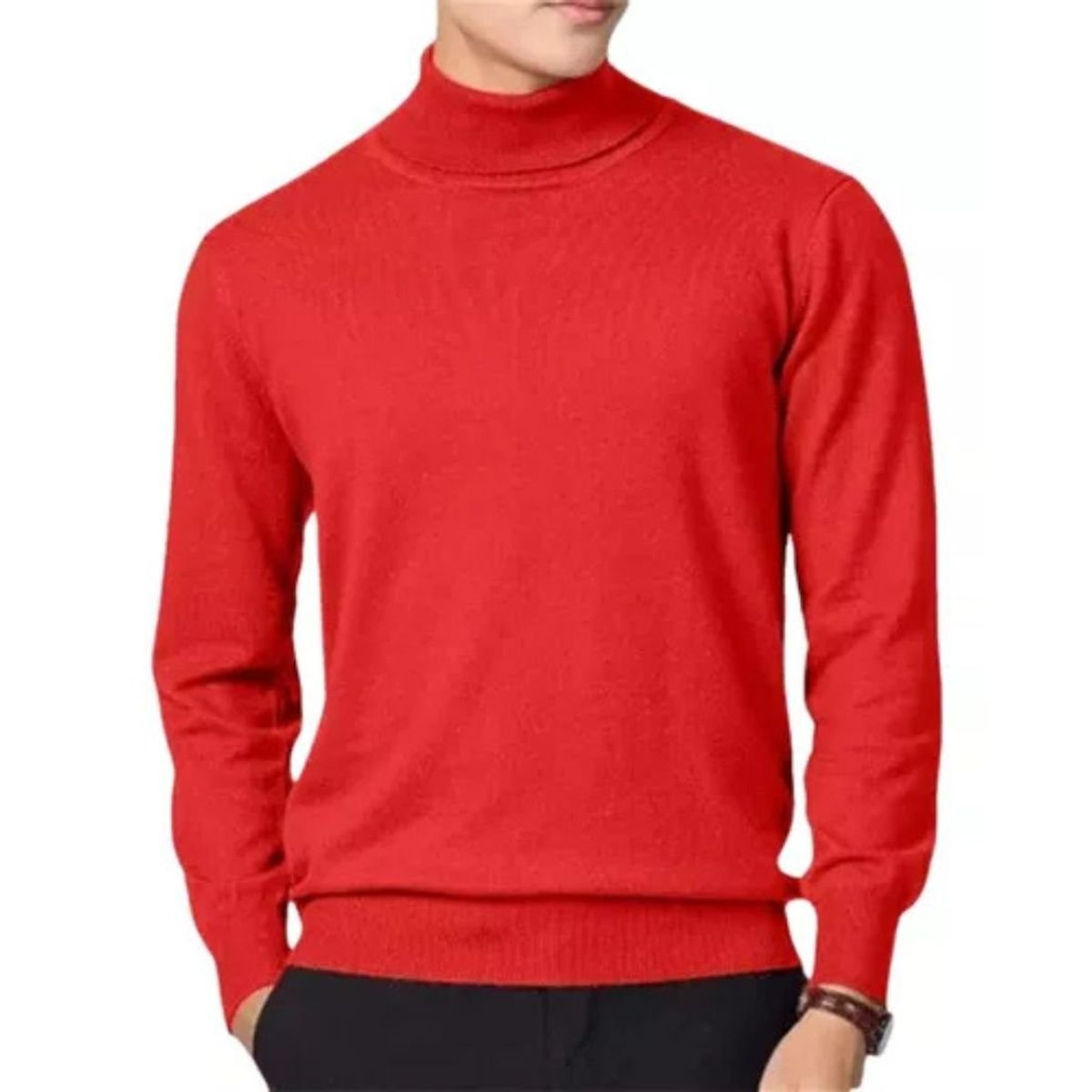 LOOK SHOP - Sweater Tejido Hombre Cuello Subido Beatle. 096