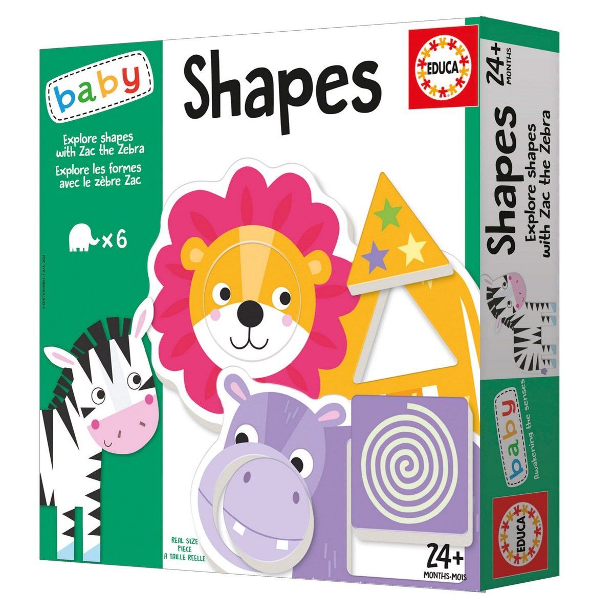 EDUCA - Juguete didáctico EDUCA 6 piezas formas y colores