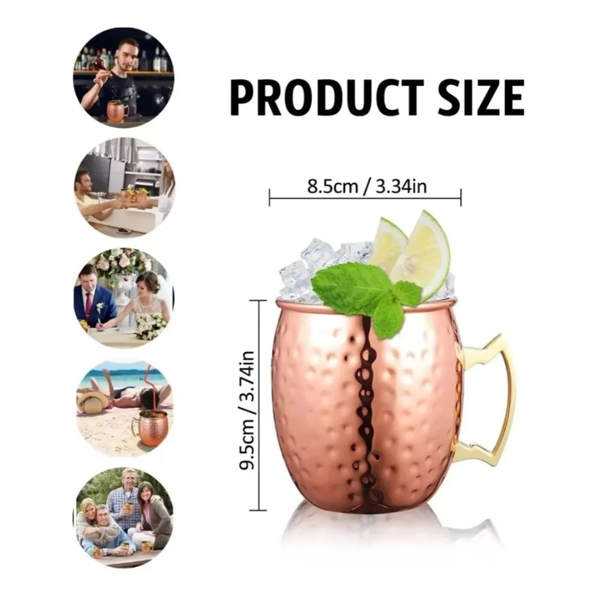 CUINER - Set 2 Mug de Moscow Mule 500 ML