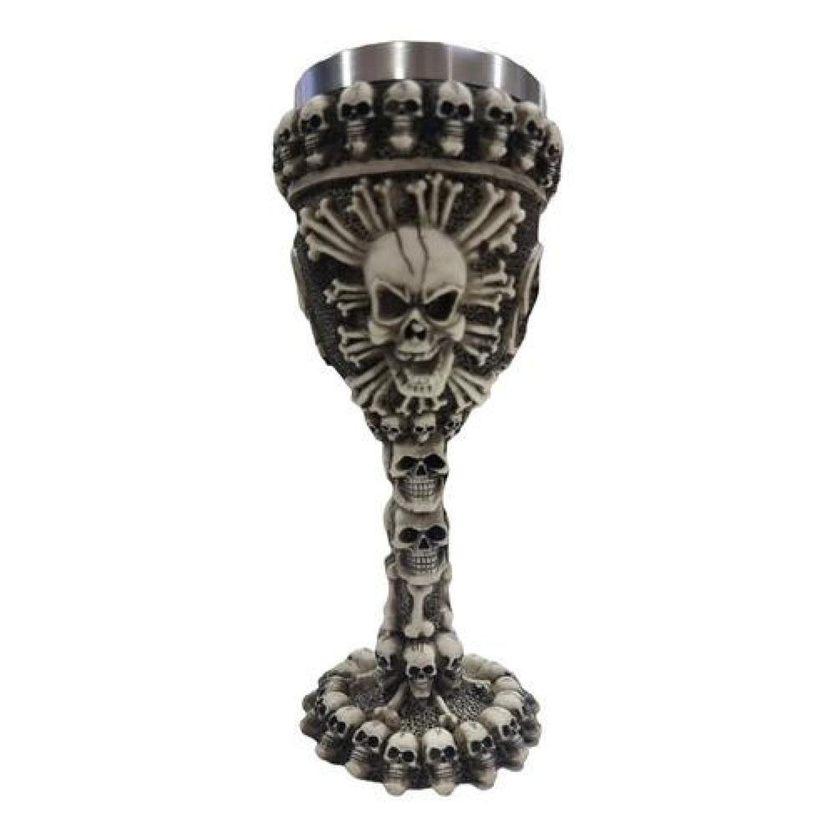 GENERICO - Copa Cáliz Mini Calavera A Medieval Halloween Craneo - Negro