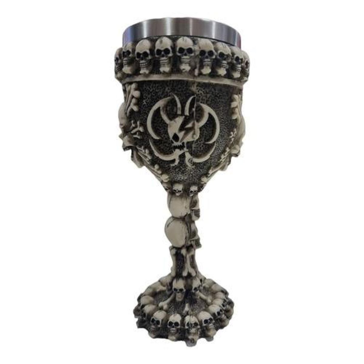 GENERICO - Copa Cáliz Mini Calavera A Medieval Halloween Craneo - Negro