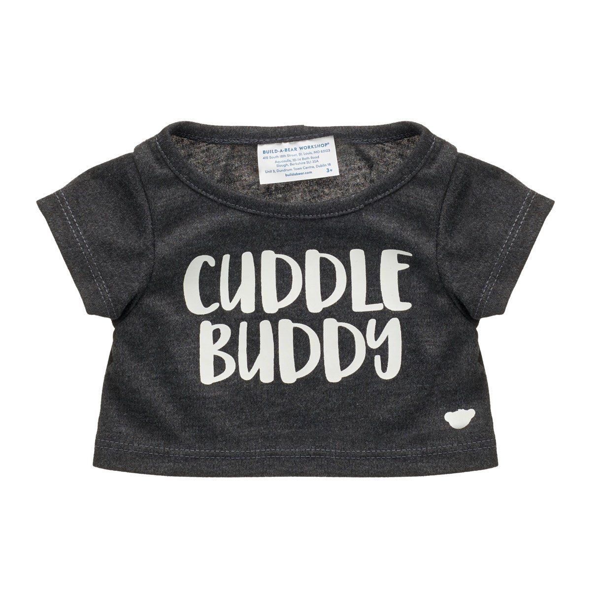 BUILD A BEAR - Polera Build a Bear gris Cuddle Buddy para peluche