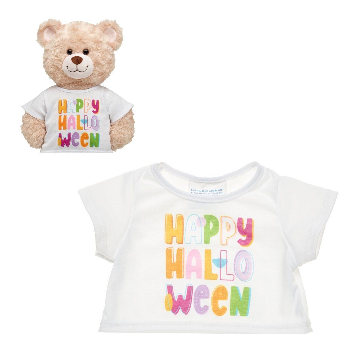 BUILD A BEAR - Polera Build a Bear Happy Halloween peluche festivo