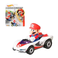 HOT WHEELS - Mario Kart Personajes 1:64 - Mario Coche Standard