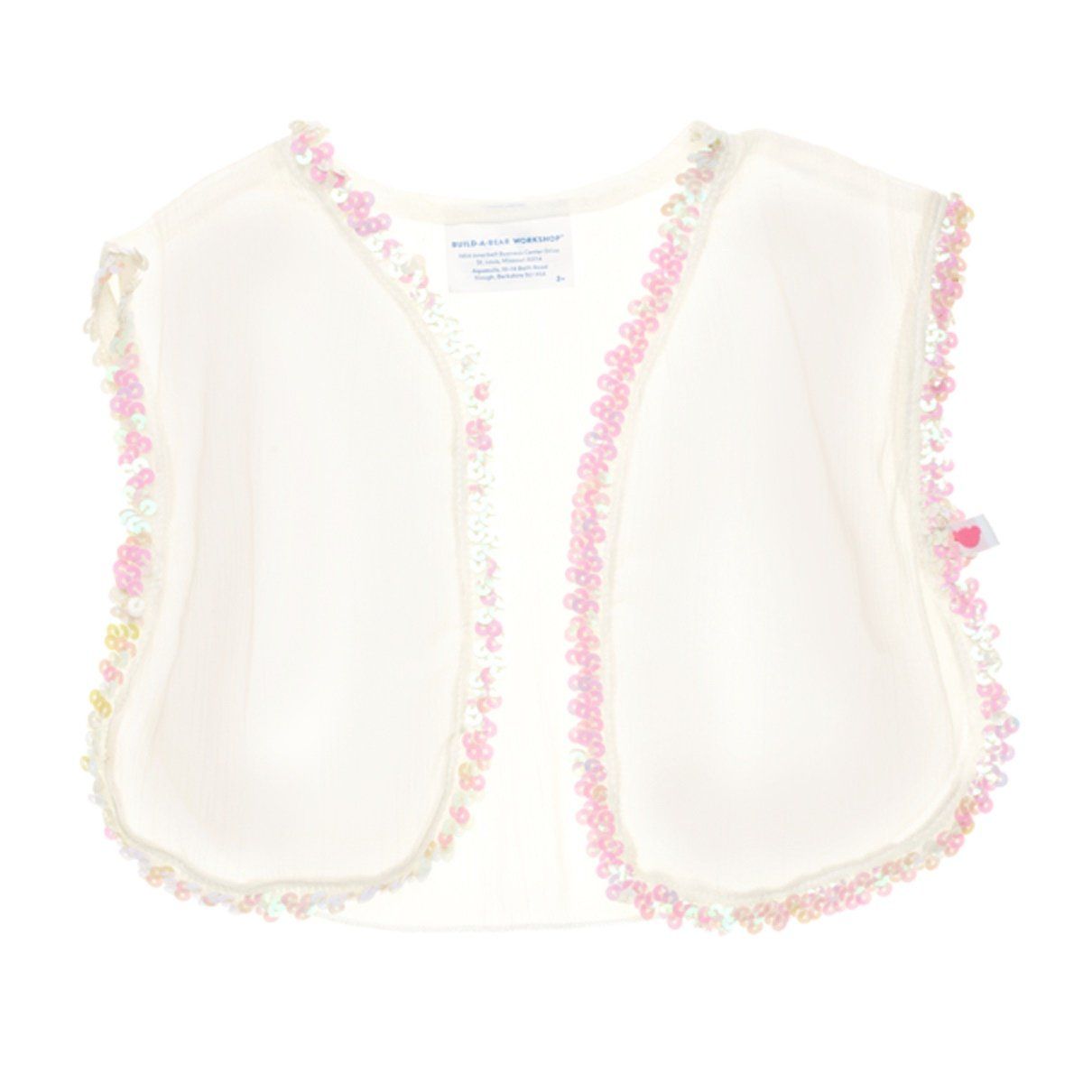 BUILD A BEAR - Salida de baño Build A Bear blanca clásica para peluche