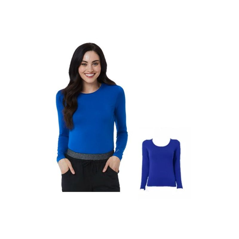OEM - Polera Mujer Cuello Redondo Camiseta Primera Capa Azul elec ML