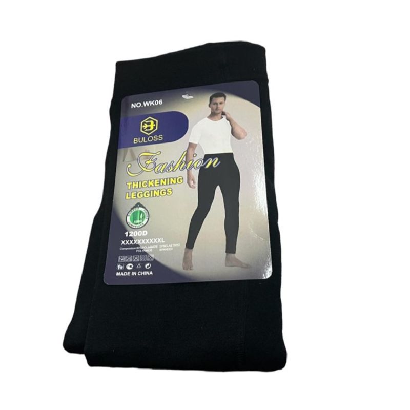 OEM - CALZAS POLAR DE HOMBRE CON ABERTURA PARA BAÑO NEGRO BULOSS
