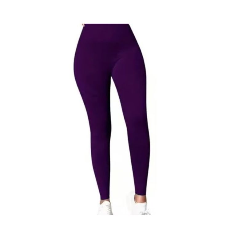 OEM - CALZA SIN COSTURA TIRO ALTO CON POLAR - MORADO - Morado  Talla única