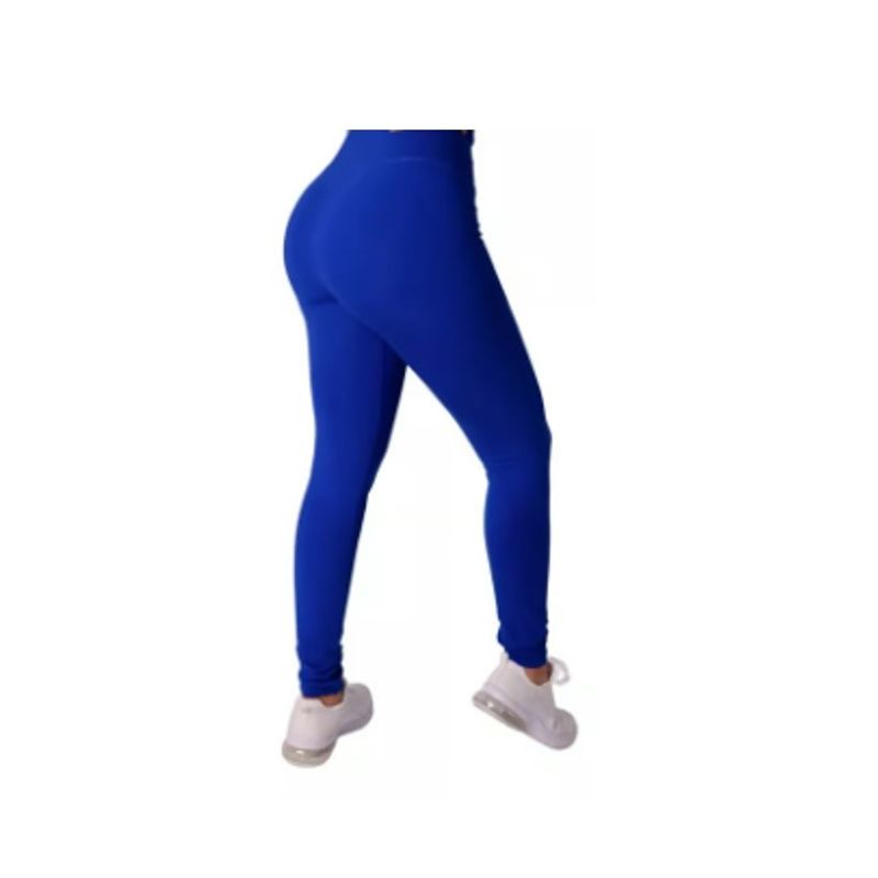OEM - CALZA SIN COSTURA TIRO ALTO CON POLAR - AZUL CLARO