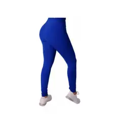 OEM - CALZA SIN COSTURA TIRO ALTO CON POLAR - AZUL CLARO