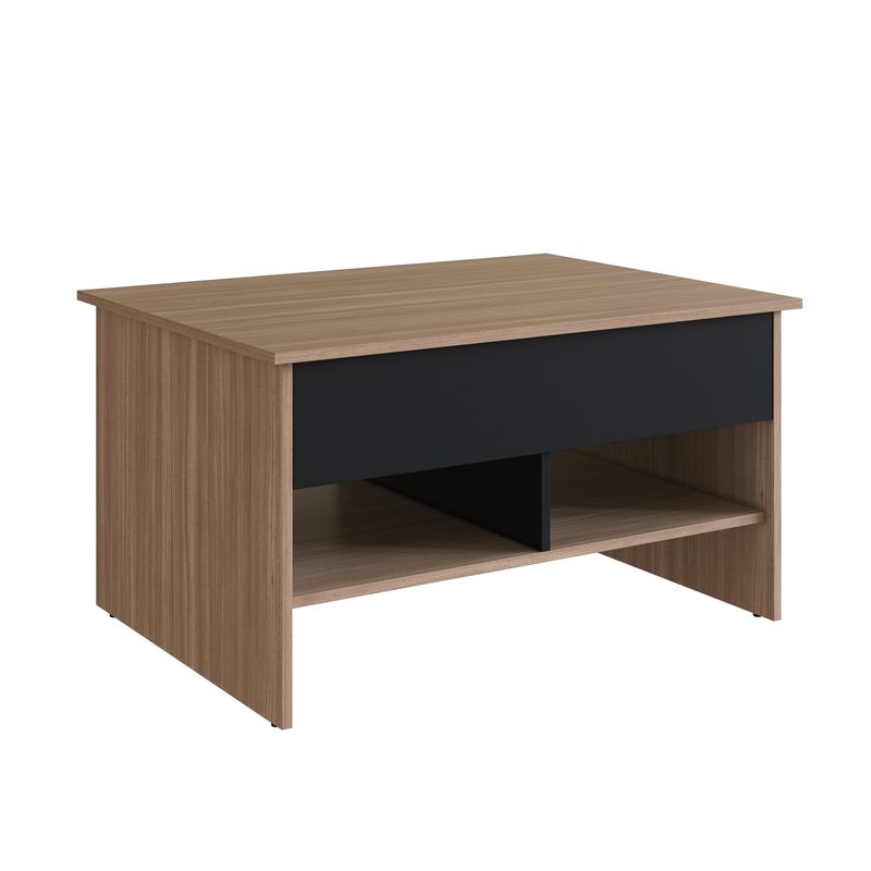 DF HOME - Mesa de Centro Elevable Nova Madera Negro B112088