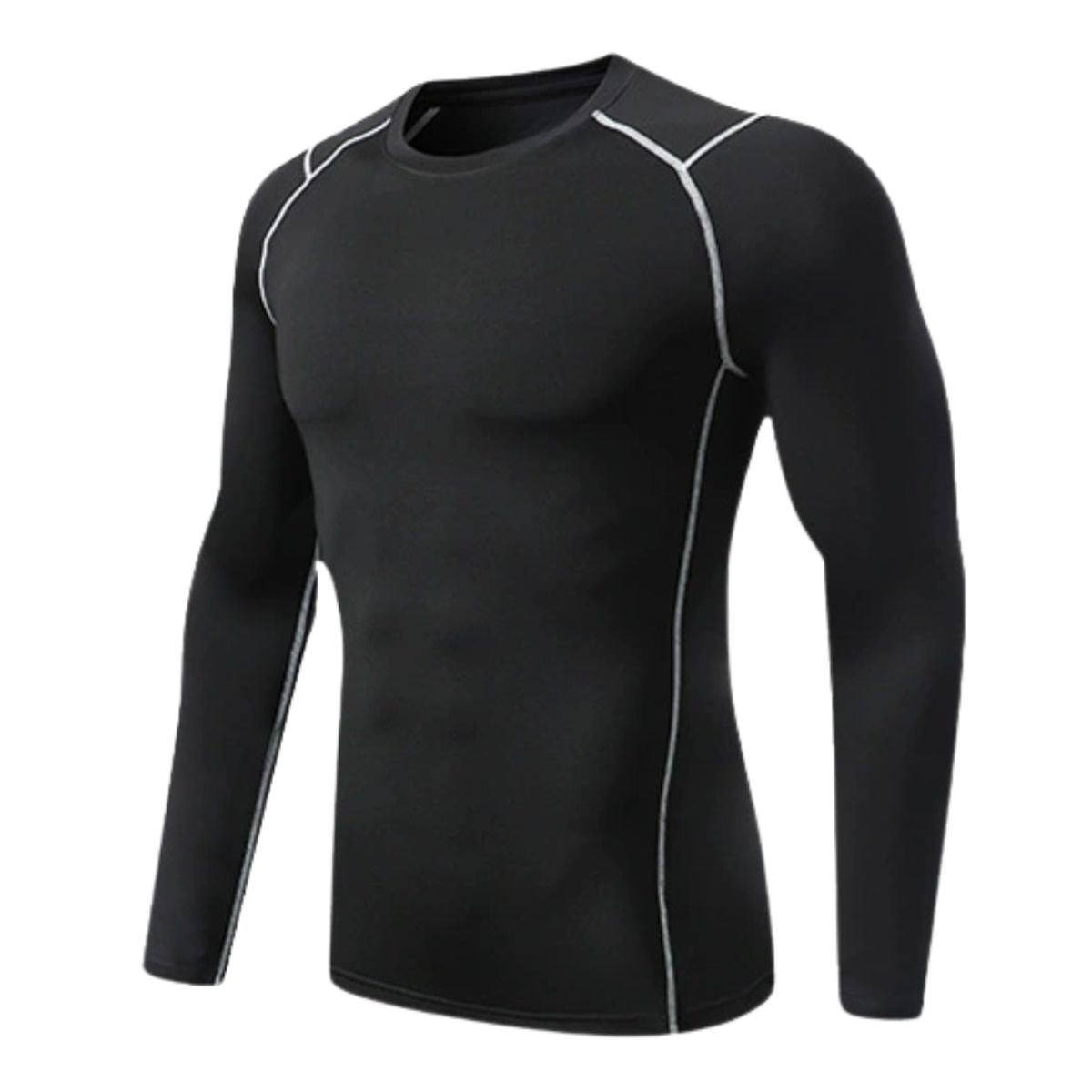 GARSIL - Camiseta Primera Capa Hombre Termica Algodon Negro Entrenamiento