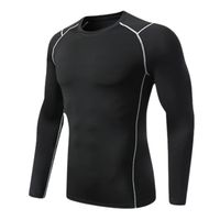 Camiseta Primera Capa Hombre Termica Algodon Negro Entrenamiento