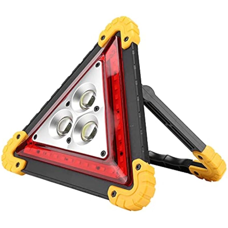 GENERICO - TRIANGULO EMERGENCIA CON PANEL SOLAR LUZ LED Y LINTERNA