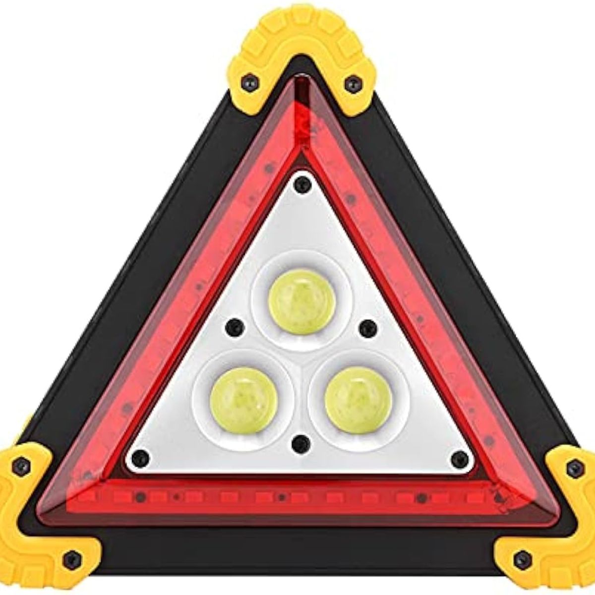 GENERICO - TRIANGULO EMERGENCIA CON PANEL SOLAR LUZ LED Y LINTERNA