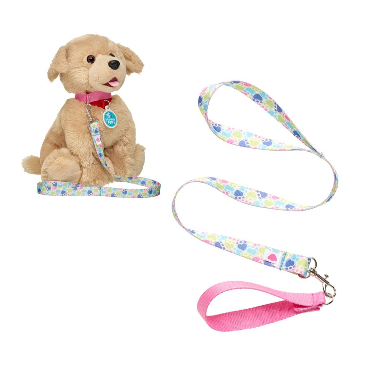 BUILD A BEAR - Collar con correa Build a Bear huella multicolor