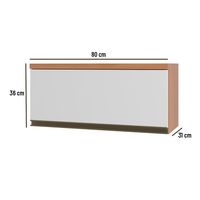 Módulo aéreo Macadamia 80 cm 1P Canela- blanco