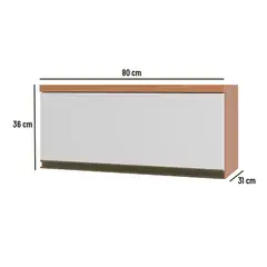 ROCA - Módulo aéreo Macadamia 80 cm 1P Canela- blanco