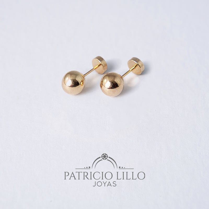 JOYAS PATRICIO LILLO - Aro BOLA 3 de oro abridores 14k