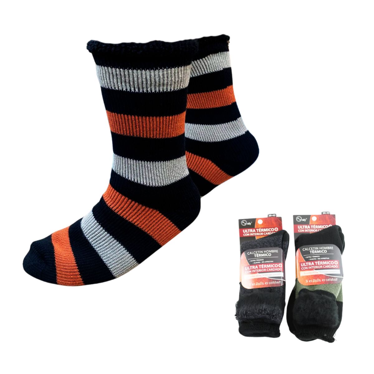 GARSIL - Calcetines para Hombre Ultra Termicos Cardado Suaves Talla 39-42