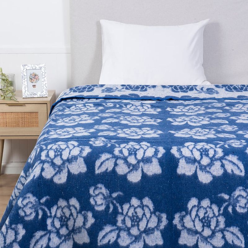 MASHINI - Frazada Térmica Noruega 1.5 Plazas Azul