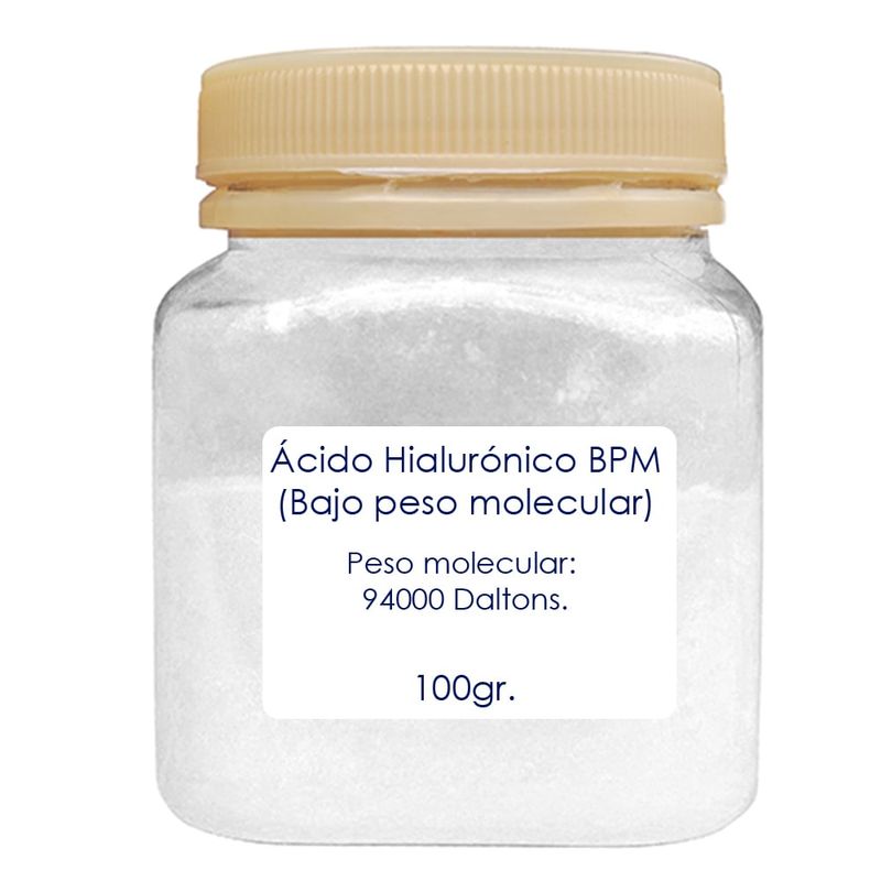 BIOV - Acido Hialuronico en Polvo Puro Bajo Peso Molecular 100gr Bio V