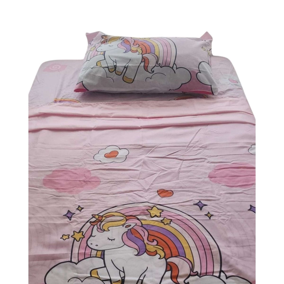 GENERICO - SABANA INFANTIL PLAZA Y MEDIA UNICORNIO NIÑA