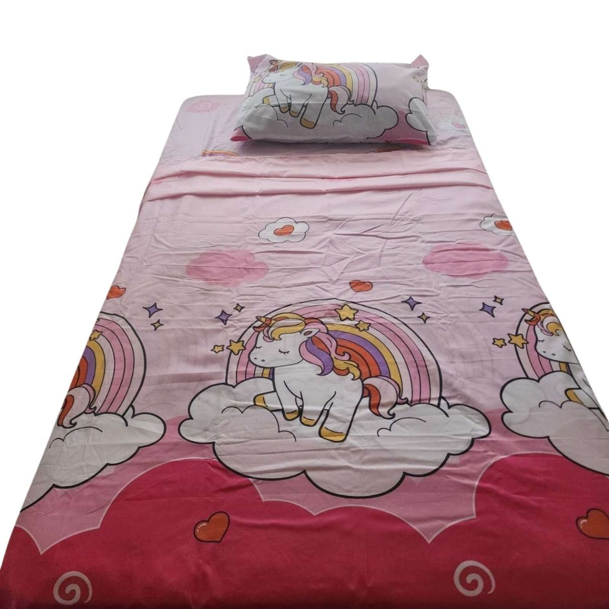 GENERICO - SABANA INFANTIL PLAZA Y MEDIA UNICORNIO NIÑA