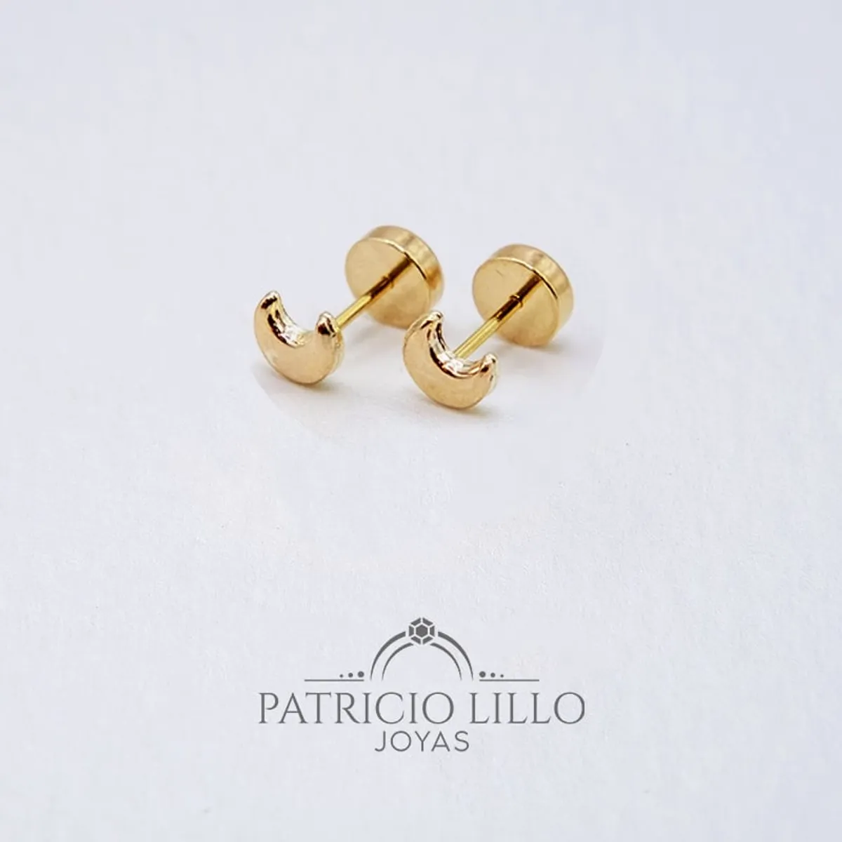 JOYAS PATRICIO LILLO - Aro LUNA de oro abridores 14k