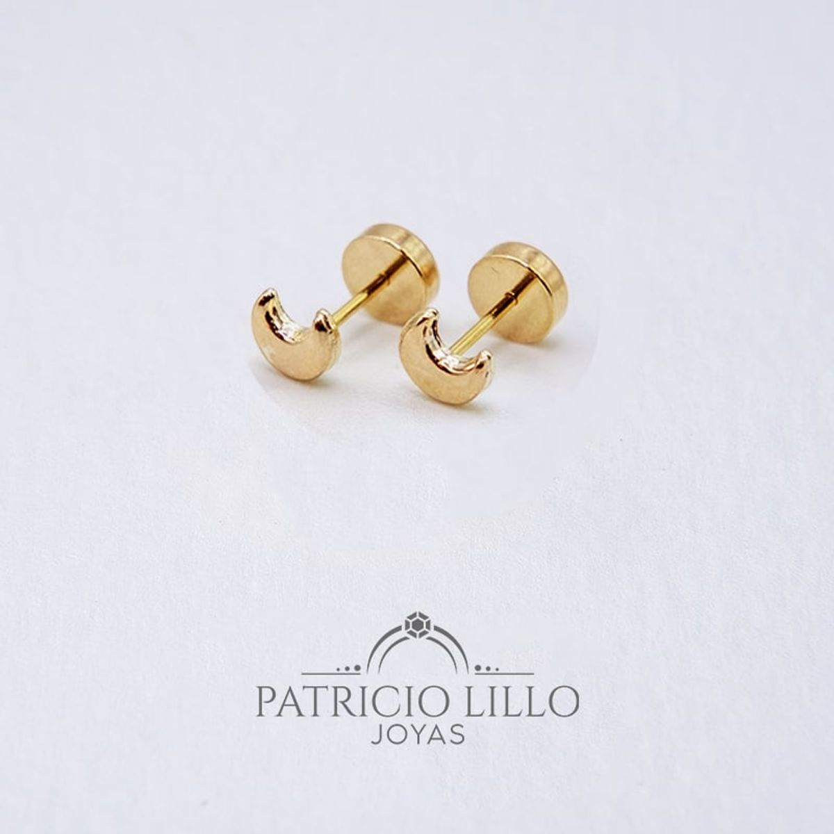 JOYAS PATRICIO LILLO - Aro LUNA de oro abridores 14k