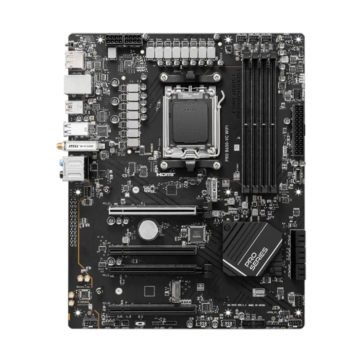 MSI - Placa Madre MSI Pro B650-VC Wifi AM5 DDR5 Versión sin caja