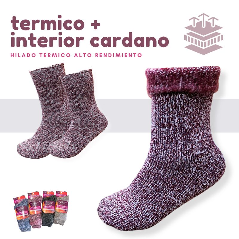 GARSIL - Pack 2 Calcetin Ultra Termico De Invierno Interior Cardado Suave