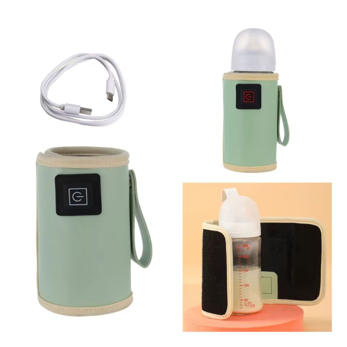 IRM - CALENTADOR DE BIBERONES USB PORTATIL VERDE
