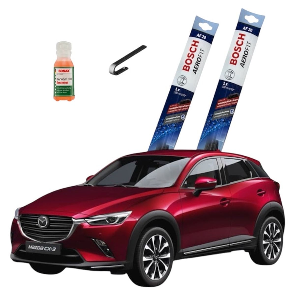BOSCH - Kit Plumillas Limpiaparabrisas Bosch 22 Y 18 Mazda Cx-3