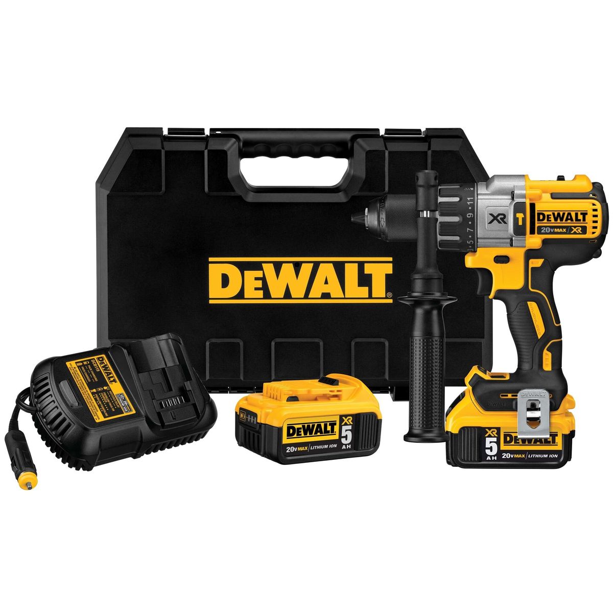 DEWALT - Kit taladro percutor 1/2" 20V DEWALT DCD996P2T-B2