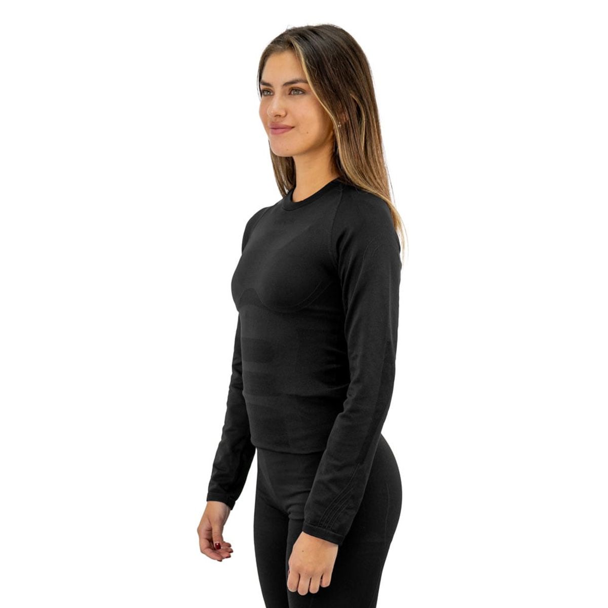 HARDWORK - Primera Capa HW Patagonia Spandex Negro Camiseta Mujer
