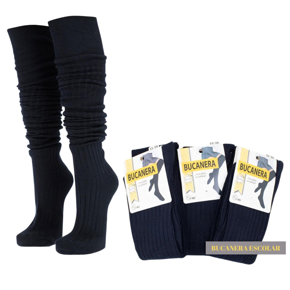 GARSIL - Pack 3 Calcetínes Bucaneras Escolar Calcetín infaltil