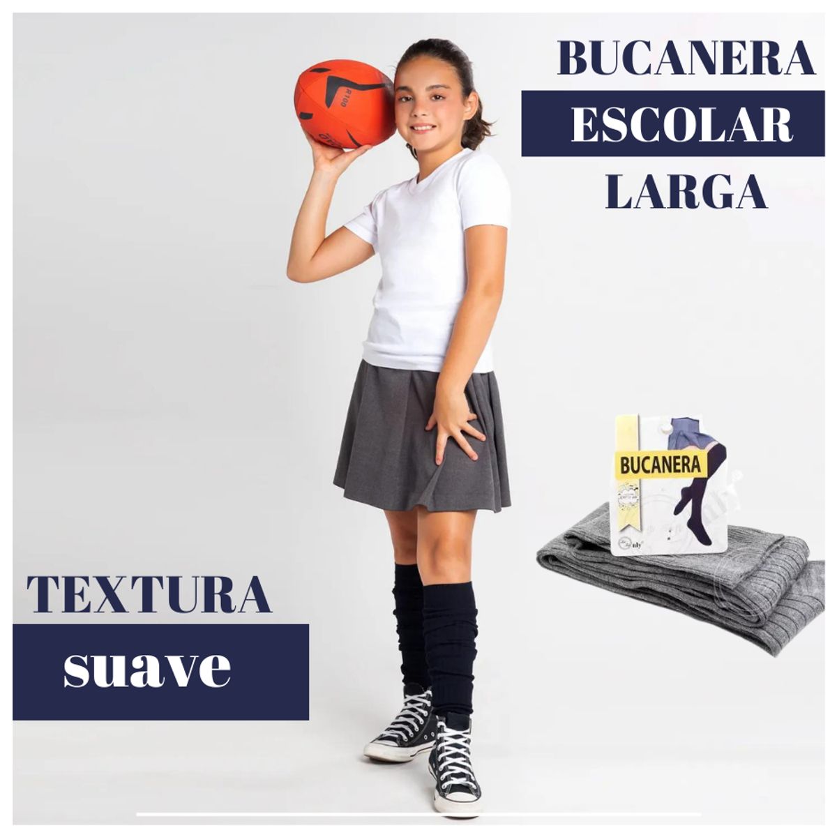 GARSIL - Pack 3 Calcetínes Bucaneras Escolar Calcetín infaltil