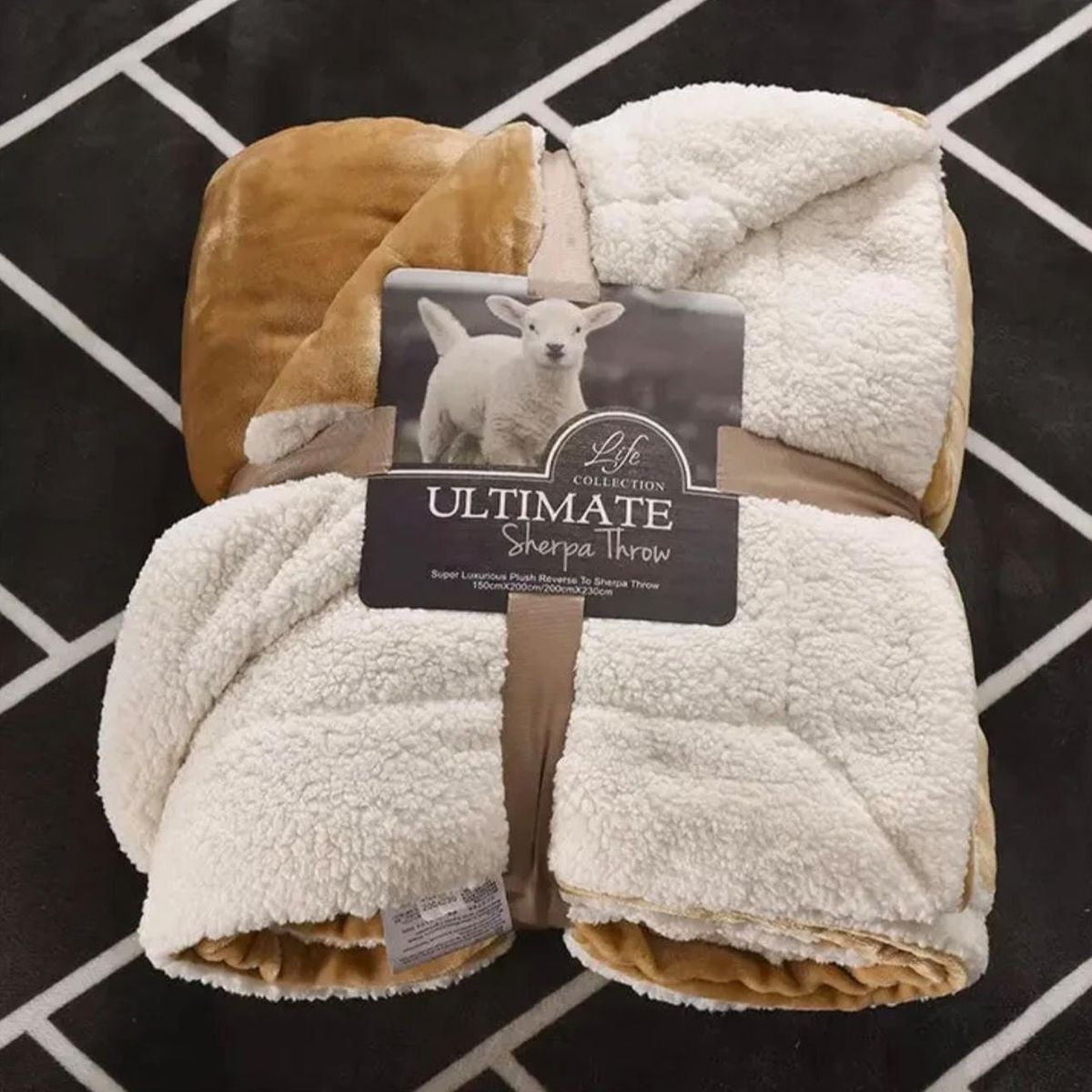 GENERICO - Frazada Manta Plush Sherpa Extra suave 200x230cm