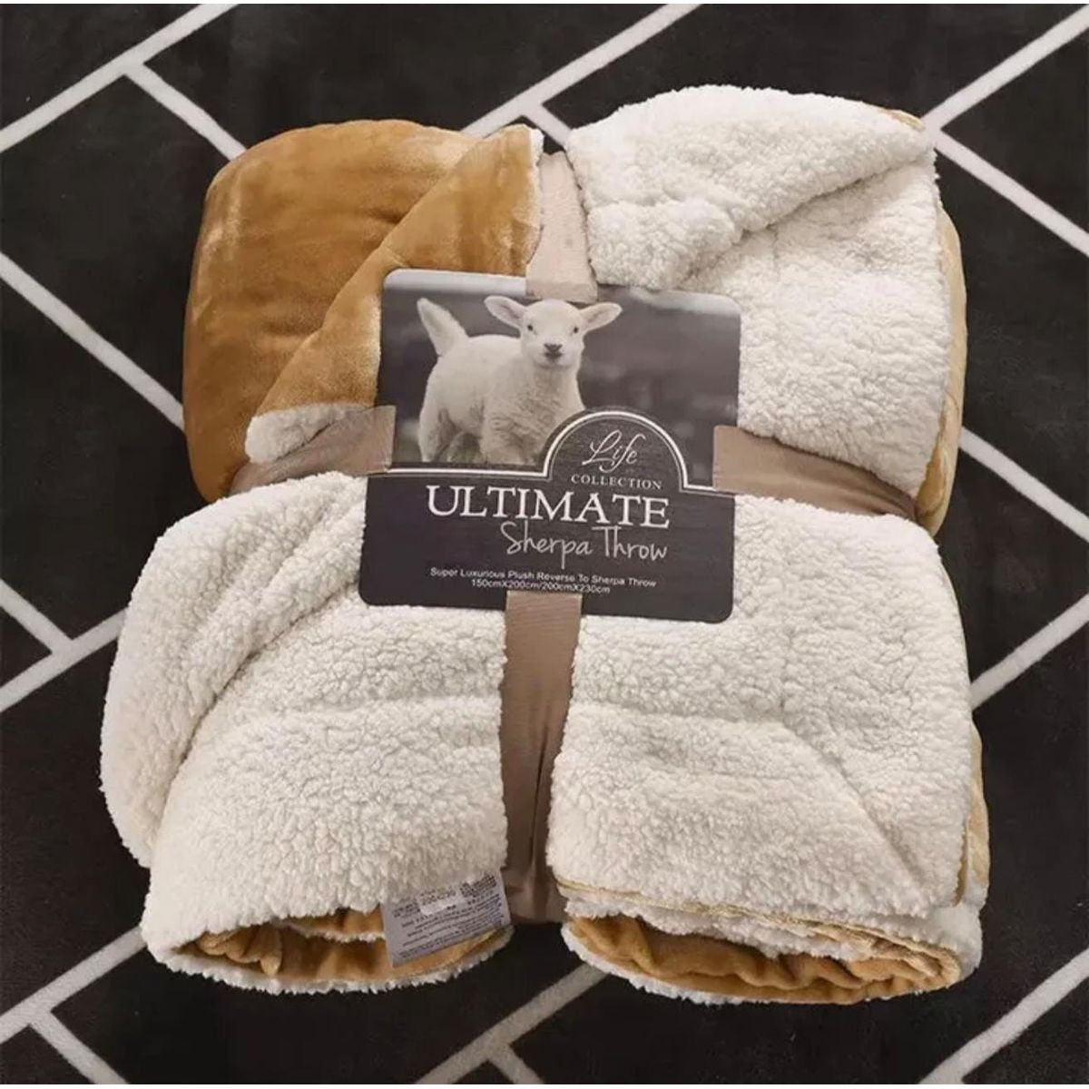 GENERICO - Frazada Manta Plush Sherpa Extra suave 200x230cm