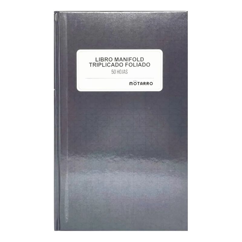 MOTARRO - Libro Manifold Autocopiativo Triplicado Foliado 50 Hojas.