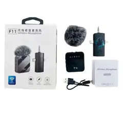 GENERICO - Micrófono inalámbrico F11 3x1 para iPhone Android Auxiliar3.5