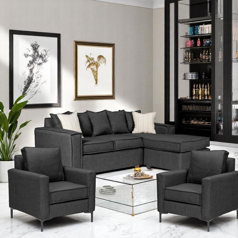 SITIAL HOME - Living 311, Lehmann Marengo Seccional + 2 poltronas resortes