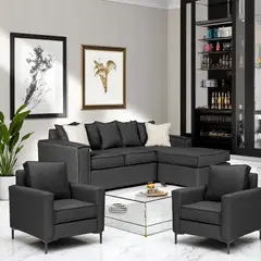 SITIAL HOME - Living 311, Lehmann Marengo Seccional + 2 poltronas resortes