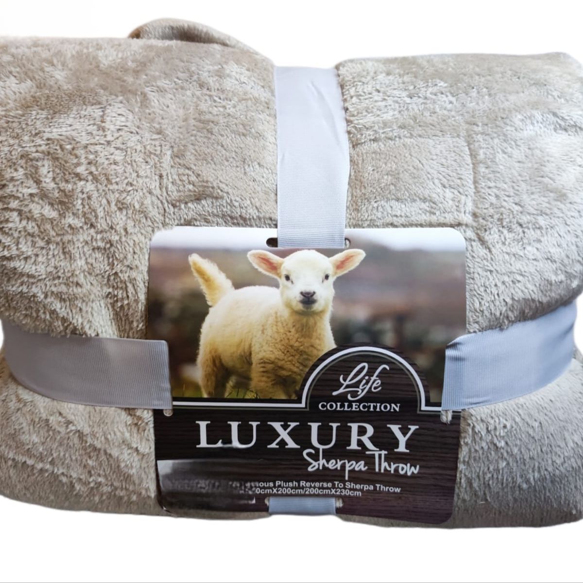 GENERICO - Frazada Plush con Sherpa Chiporro Reversible 2plazas