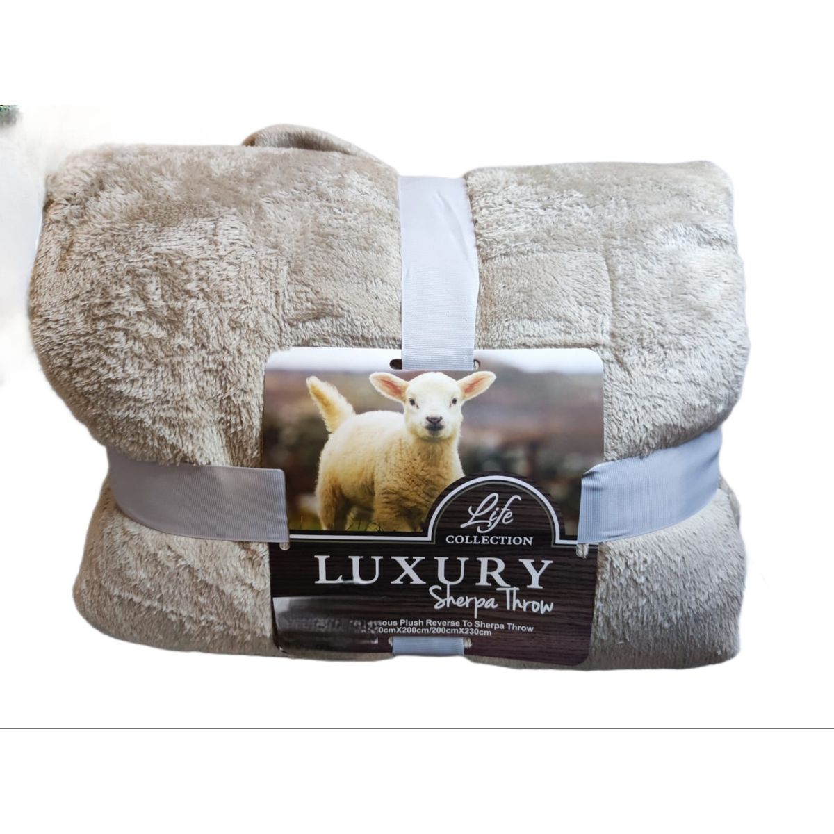 GENERICO - Frazada Plush con Sherpa Chiporro Reversible 2plazas