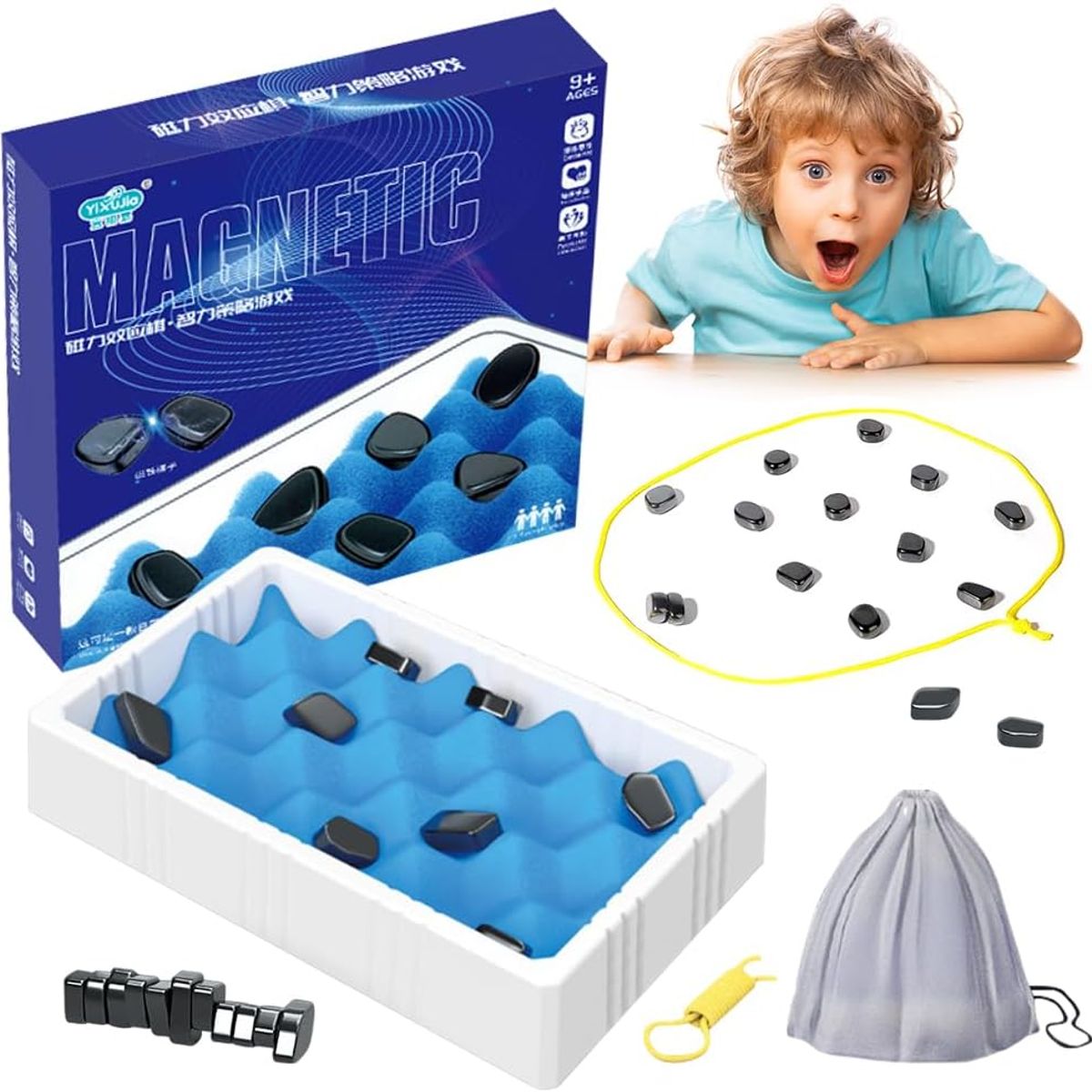 GENERICO - Juego De Mesa Ingenio Piedras Magnéticas Iman Juguete Steam