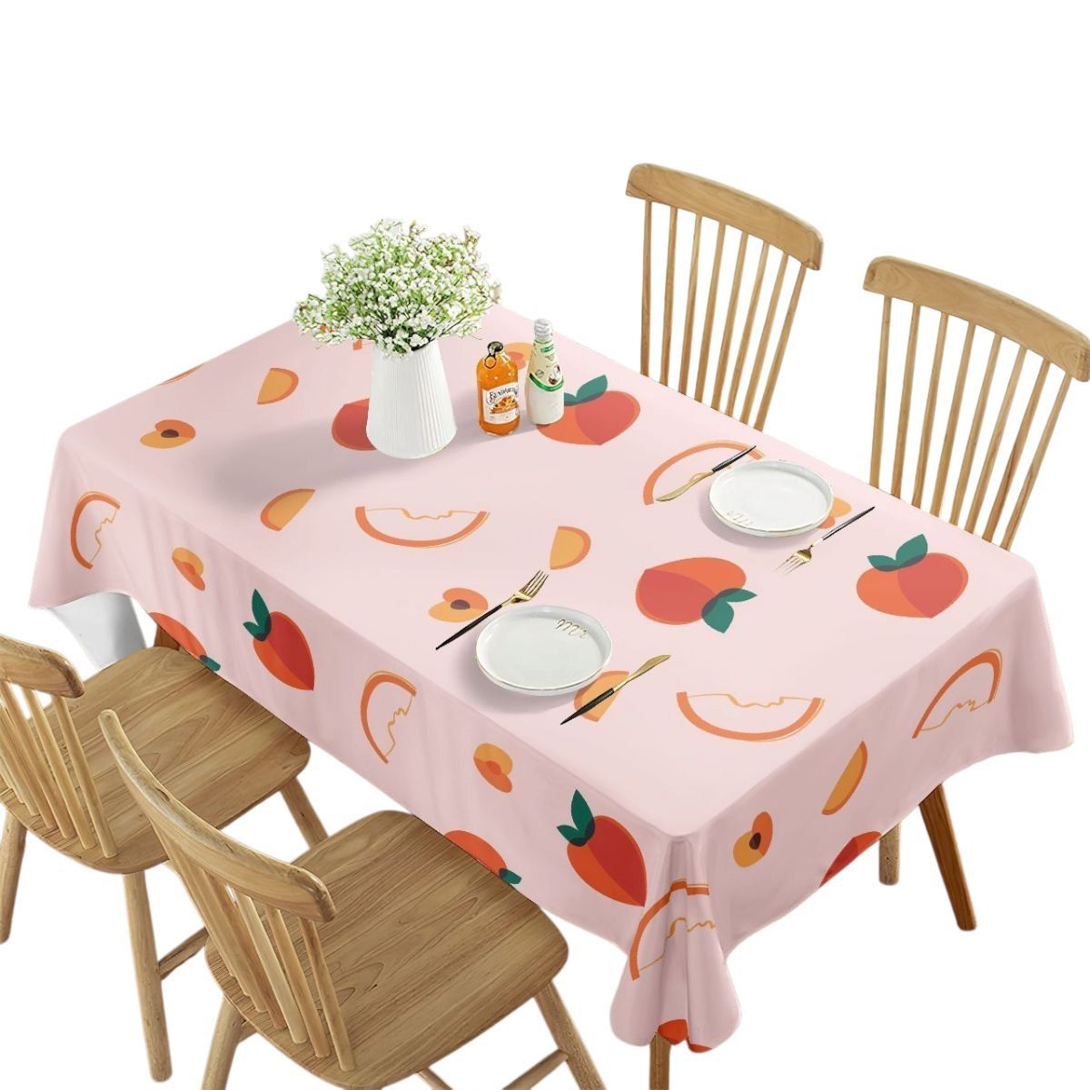 GENERICO - Mantel De Mesa Rectangular Impermeable Estampado Medida 140cm x 220cm