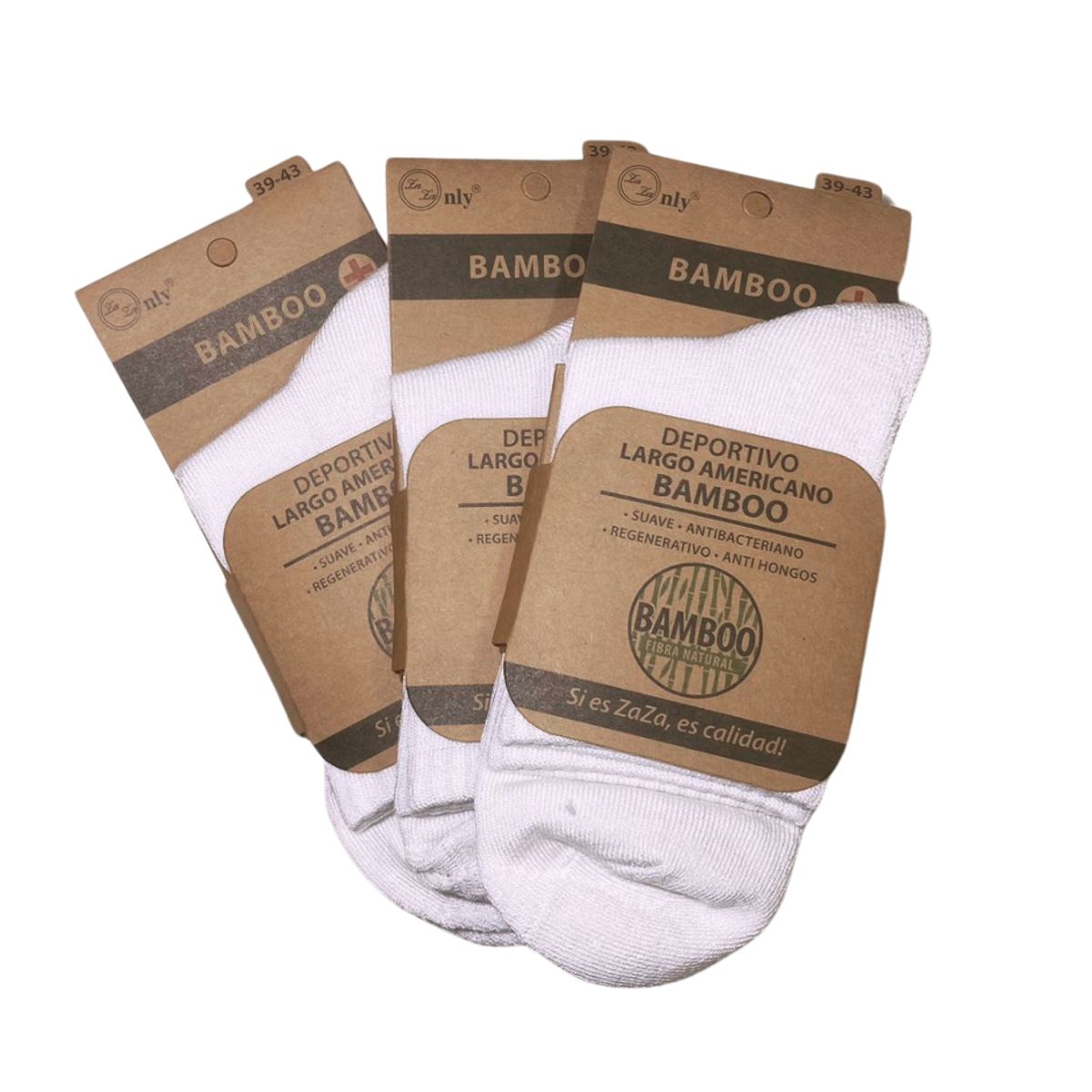 GARSIL - Calcetín  Largo  Bambú Negro Deportivos Pack 3